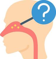 A person with a question mark on their head vector