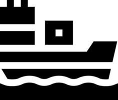 A black and white image of a ship vector
