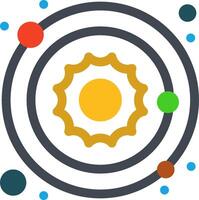 The sun is surrounded by circles and dots vector