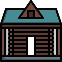 Log cabin icon vector