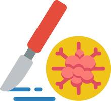 A knife and a virus on a white background vector