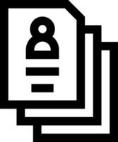 A black and white image of a file folder vector