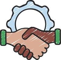 Handshake icon illustration design vector