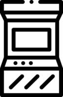 A black and white icon of a computer vector