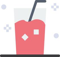 A drink with a straw and a straw vector