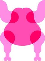 A pink pig with large eyes and a large nose vector