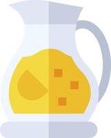 A pitcher with a yellow liquid inside vector