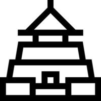 A black and white image of a pagoda vector