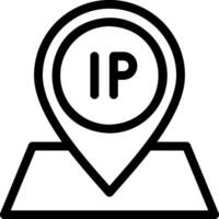 Ip address location icon vector