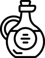 A black and white outline of a jug with a bottle inside vector