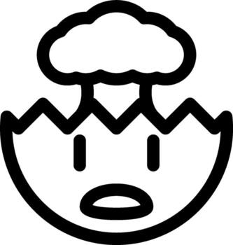 un negro y blanco imagen de un huevo con un nube terminado eso vector