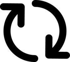 A black and white image of a circular arrow vector