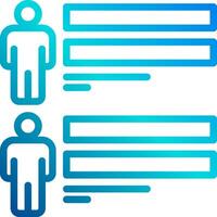 Two blue icons with a man and a woman vector