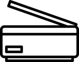 A black and white image of a printer vector