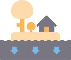 A house and a tree are on top of a hill vector
