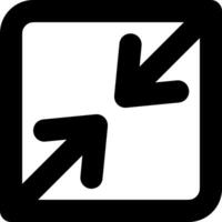A black and white square with an arrow pointing to the right vector