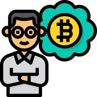 Bitcoin icon illustration vector