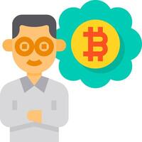 Bitcoin and blockchain technology vector