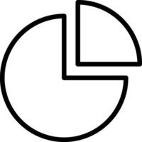 A pie chart icon on a white background vector