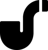 A black and white pipe icon on a white background vector