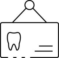 A toothbrush is hanging from a sign vector