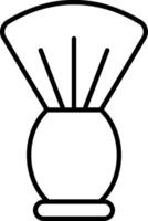 A black and white drawing of a vase with a fan vector