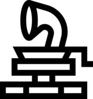 A black and white image of a musical instrument vector
