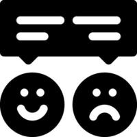A black and white icon of two emoticons vector
