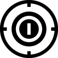 A black and white image of a target vector