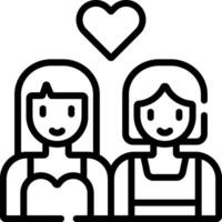 Two women are holding hands and looking at each other vector