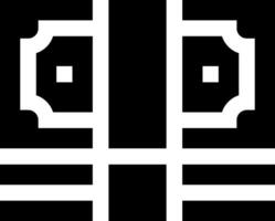 A black and white logo with a square in the middle vector