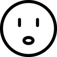 A black and white face with a frowning expression vector
