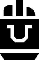 A black and white icon of a boat vector