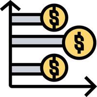 A diagram of a money flow chart vector