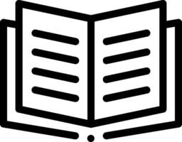 An open book icon on a white background vector
