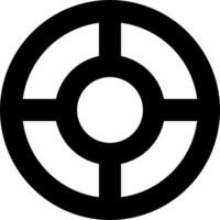 A circle with four circles in it vector
