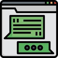 A green and black icon of a computer screen vector