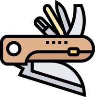 A knife and a multi - tool in a flat design vector
