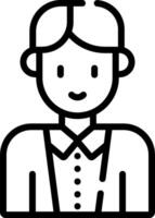 A man in a suit and tie icon vector