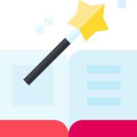 A book with a wand and a star on it vector