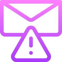 Email icon with a purple and white background vector
