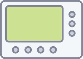 A flat screen monitor with a green screen vector