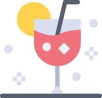 A drink with a straw and a sun in the background vector