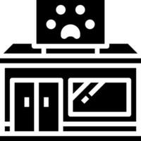 A black and white image of a store vector