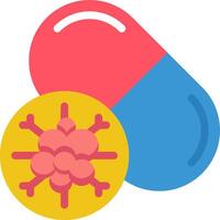 A pill with a virus on it and a capsule vector