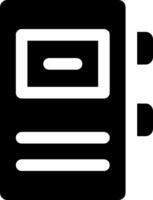 A black and white icon of a computer vector