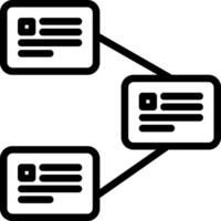 A black and white image of a diagram with two boxes vector