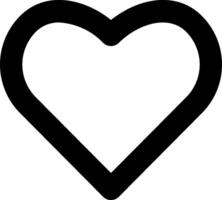 A black and white heart shape on a white background vector