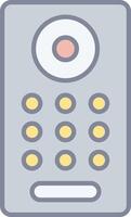 A phone with a button on it vector