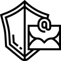 Email shield icon vector